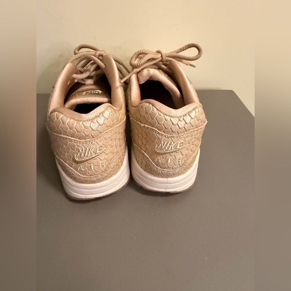 Women’s Nike Air Max 1 Premium Gold Fish Sneakers - Picture 4 of 7